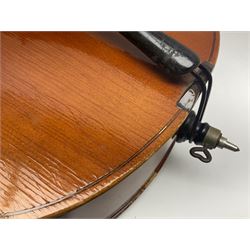 German half-size cello with 69cm two-piece maple back and ribs and spruce top; L112.5cm overall; in soft carrying case with two bows