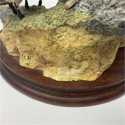 Collection of Border Fine Arts figures, comprising limited edition Supplementary Feeding 943/1750, On The Hill B0877, Run Rabbit Run JH42, James Herriott Studio Collection Venturing Out A22942 and Barn Owlets A25053, two with certificates (6)