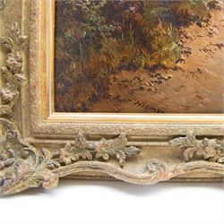 Edmund John Niemann (British 1813-1876): The River Swale below Richmond, oil on canvas signed 76cm x 127cm