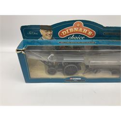 Five boxed Corgi die-cast models comprising ‘Dibnah’s Choice’ Sentinel Dropside wagon and Fowler B6 Crane Engine and Trailer, Albion Caledonian lorry, Texaco tanker and Wall’s AEC trailer