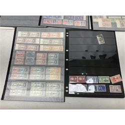 Stamps including various King George VI 8th June 1946 Victory, various 1923-1948 Silver Wedding, Malaya, Cyprus, China overprints on Hong Kong etc, housed on stockbook/album pages 