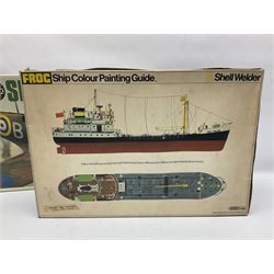 Three unmade construction kits - Airfix 1:24 scale Supermarine Spitfire Mk.1A; predominantly in unopened factory packaging with instructions and decal sheet; Frog Shell Welder with instructions; and Airfix Battle of Waterloo Farmhouse (instructions on box base); all boxed (3)