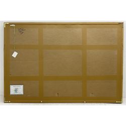 Bridget Bernadette Karn (Yorkshire Contemporary): ‘On the Edge of the Storm - Cow and Calf Ilkley’, wool and felt collage, signed titled and dated February 2021 verso 103cm x 162cm