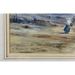 J Lockhart Barker (British 19th exh.1898-1930): Rothesay Fishing Boats off the Scottish Coast, watercolour signed 35cm x 59cm