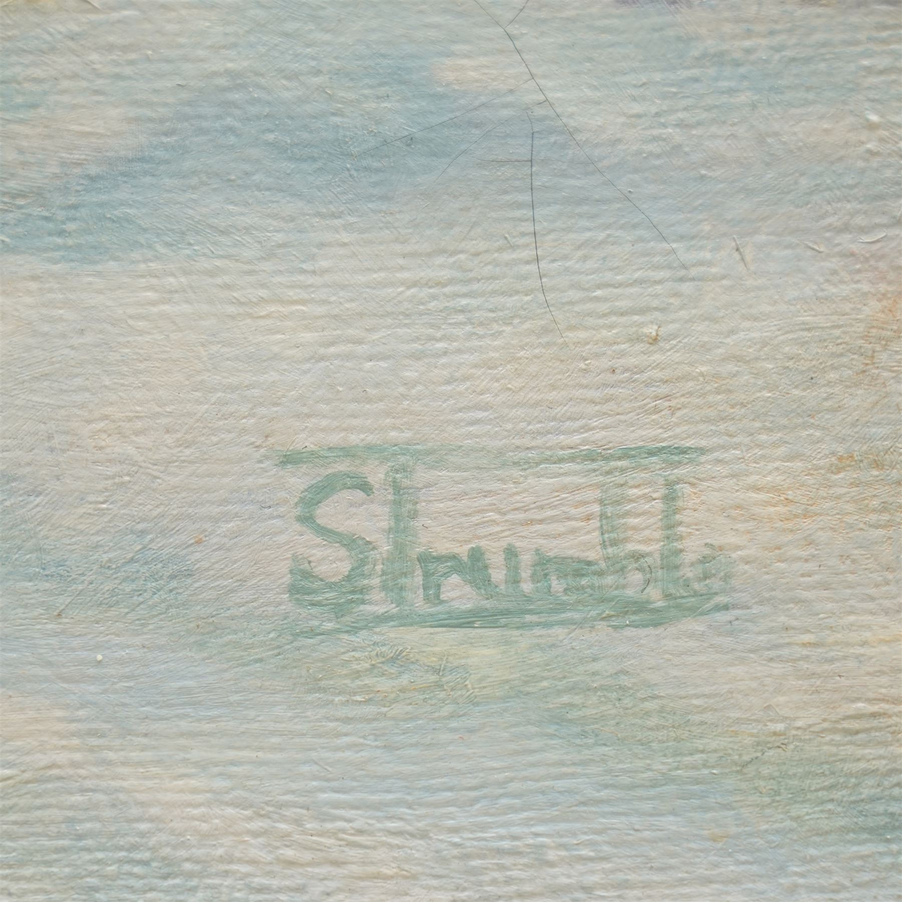 Shirley Trumble (British Contemporary): Lady in Nightgown and Nude from Behind, pair oils signed 40cm x 29cm (2)