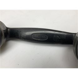 Early-mid 20th century internal telephone system, comprising exchange box with attached TMC rotary telephone and dictograph with Bakelite handset and support upon stained wood case, and 1960s black Bakelite telephone model 312L with G.P.O sticker beneath, largest H30.5cm W36.5cm D30cm