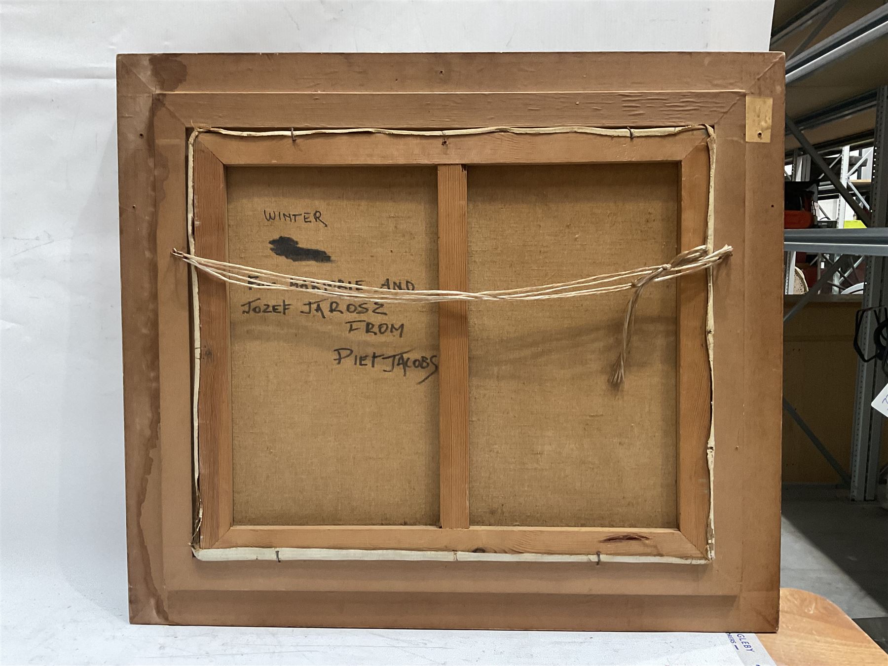 Piet Jacobs (Polish 20th Century): 'Winter', oil on canvas signed, titled and inscribed verso 49cm x 59cm 