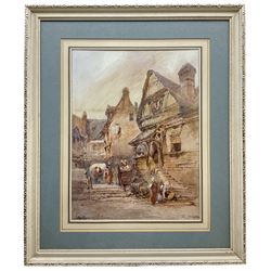 Paul Marny (French/British 1829-1914): 'Aulnay Calvados' Northern France, watercolour signed and titled 43cm x 32cm