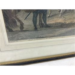 Nicolas-Henri Tardieu (French 1674-1749) after Charles Parrocel (French 1688-1752): 'Hull Summoned by the King 3rd April 1642', engraving with hand colouring pub. T & J Bowles 1728, 37cm x 45.5cm  