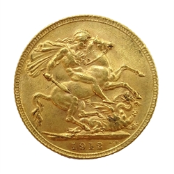  1912 gold full sovereign   