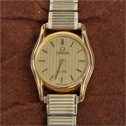 Omega ladies stainless steel and gold-plated wristwatch and a Rado Florence wristwatch