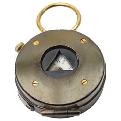 WW1 Mirror Compass by S Mordan & Co No.7063 dated 1918 with instruction book 