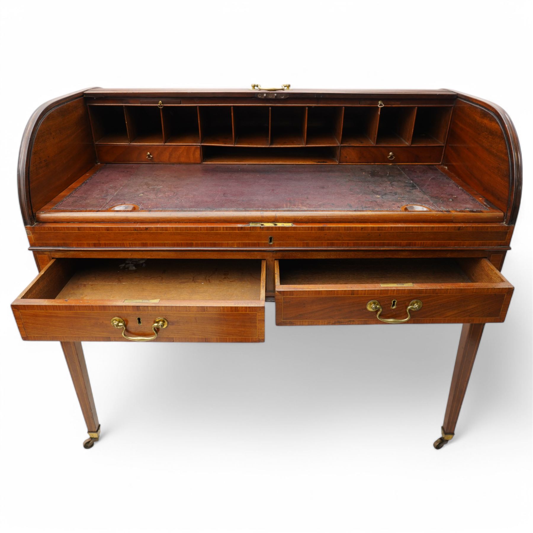 Black 3 Drawer Kneehole Desk  From Shanxi - 19th Century