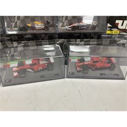 Panini Formula 1 The Car Collection - twelve blister packed racing cars and quantity of periodicals; nine mostly unopened Atlas Editions British Touring Car Champions; and six other boxed/blister packed die-cast models of racing cars