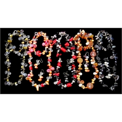  Collection of suites of bead jewellery   