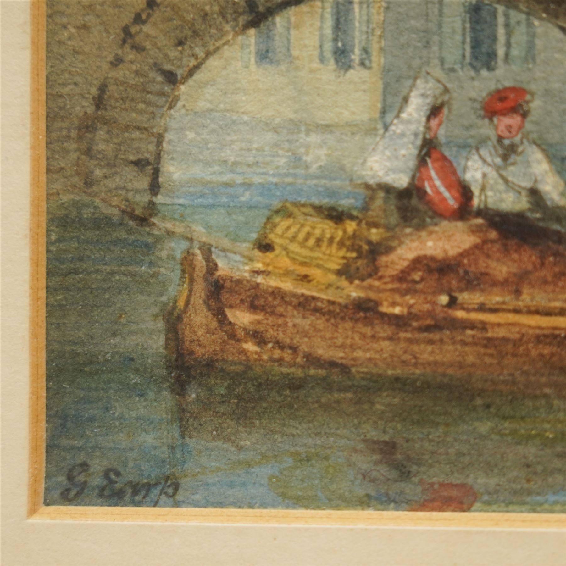George Earp (British 19th century): Gondolier in a Venice Canal, watercolour signed 22cm x 16cm