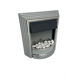 Electric fuel effect fire with pebble