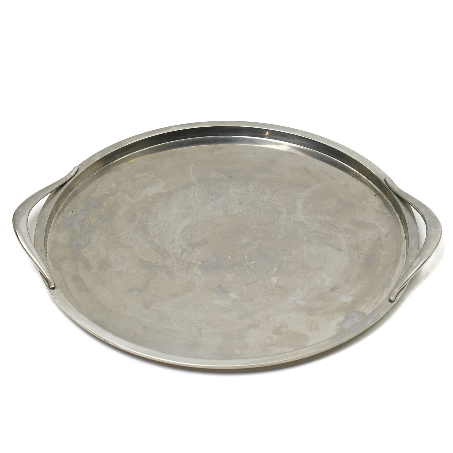Georg Jensen - stainless steel tray, stamped to base, W34cm
