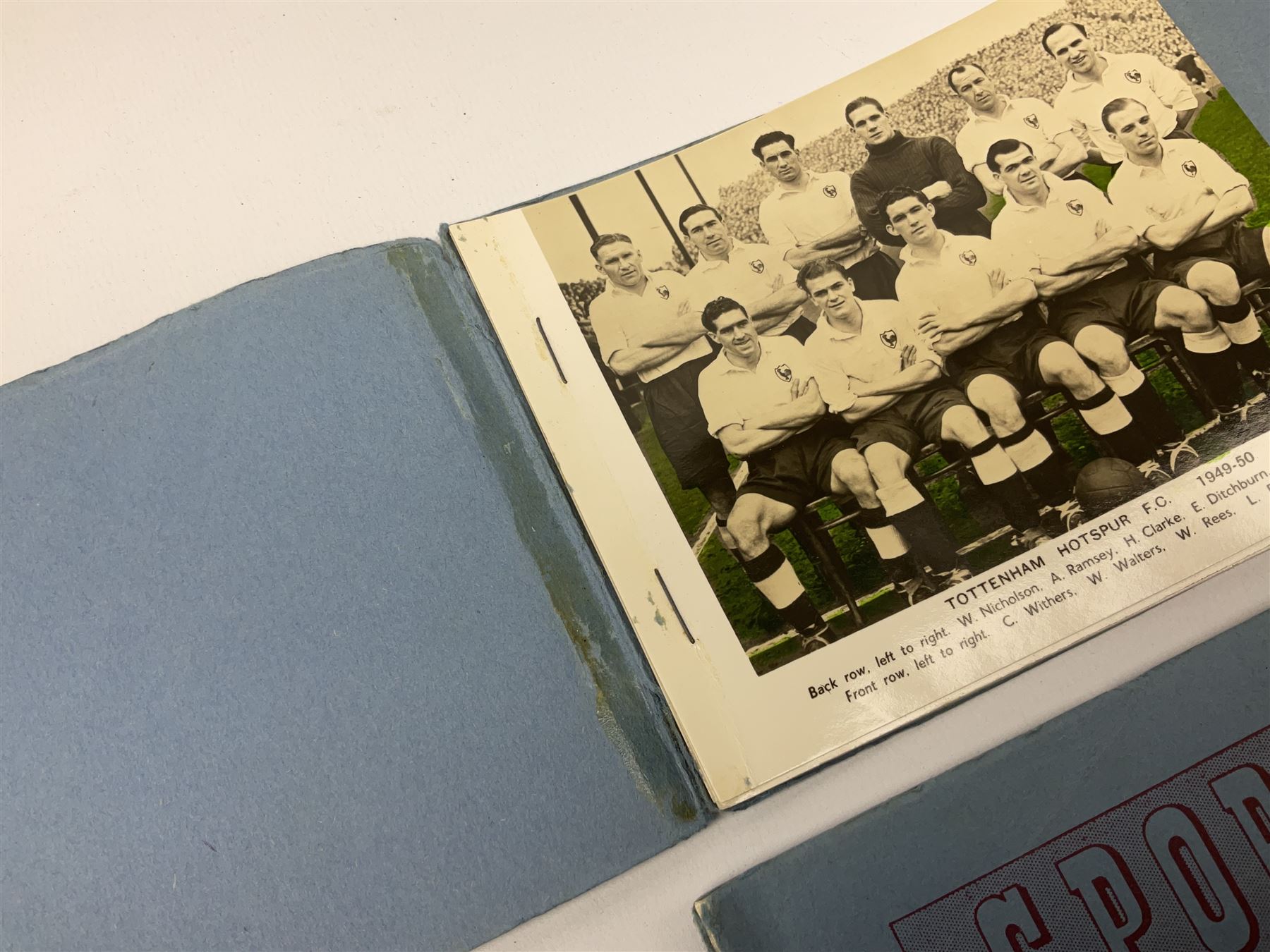 Football - five (ex.6) 'Sport Team Picture Books' published in 1949 by Sport magazine, each book containing six football team picture cards including Spurs, Everton, Leeds, Man City, Hull etc; other footballing ephemera including two books; quantity of photographs of film stars, cigarette cards etc