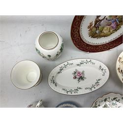 Royal Doulton Bunnykins dish, two Wedgwood Jasperware trinket dishes, Royal Albert vase and other ceramics 