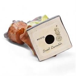 Four Royal Doulton figures comprising 'Sweet Lavender' HN1373, 'The Balloon Seller' HN583, 'Biddy Pennyfarthing' HN1843 and 'Silks and Ribbons' HN2017 (4)