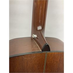 Tanglewood semi-acoustic guitar with Fishman preamp, mahogany back and solid cedar top L103cm; and a Rockbag electric guitar soft carrying case (2)