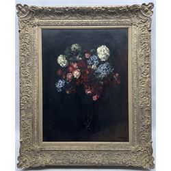 Anne Davidson Muir (Scottish 1875-1951): Still Life of Flowers in a Glass Vase, oil on canvas signed 54.5cm x 42cm 