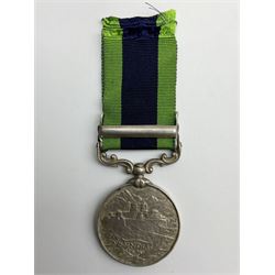King George V India General Service Medal named to '1388 L-NK. NAWAB KHAN, 2-1.12 INFY' with Afghanistan N.W.F. 1919 bar