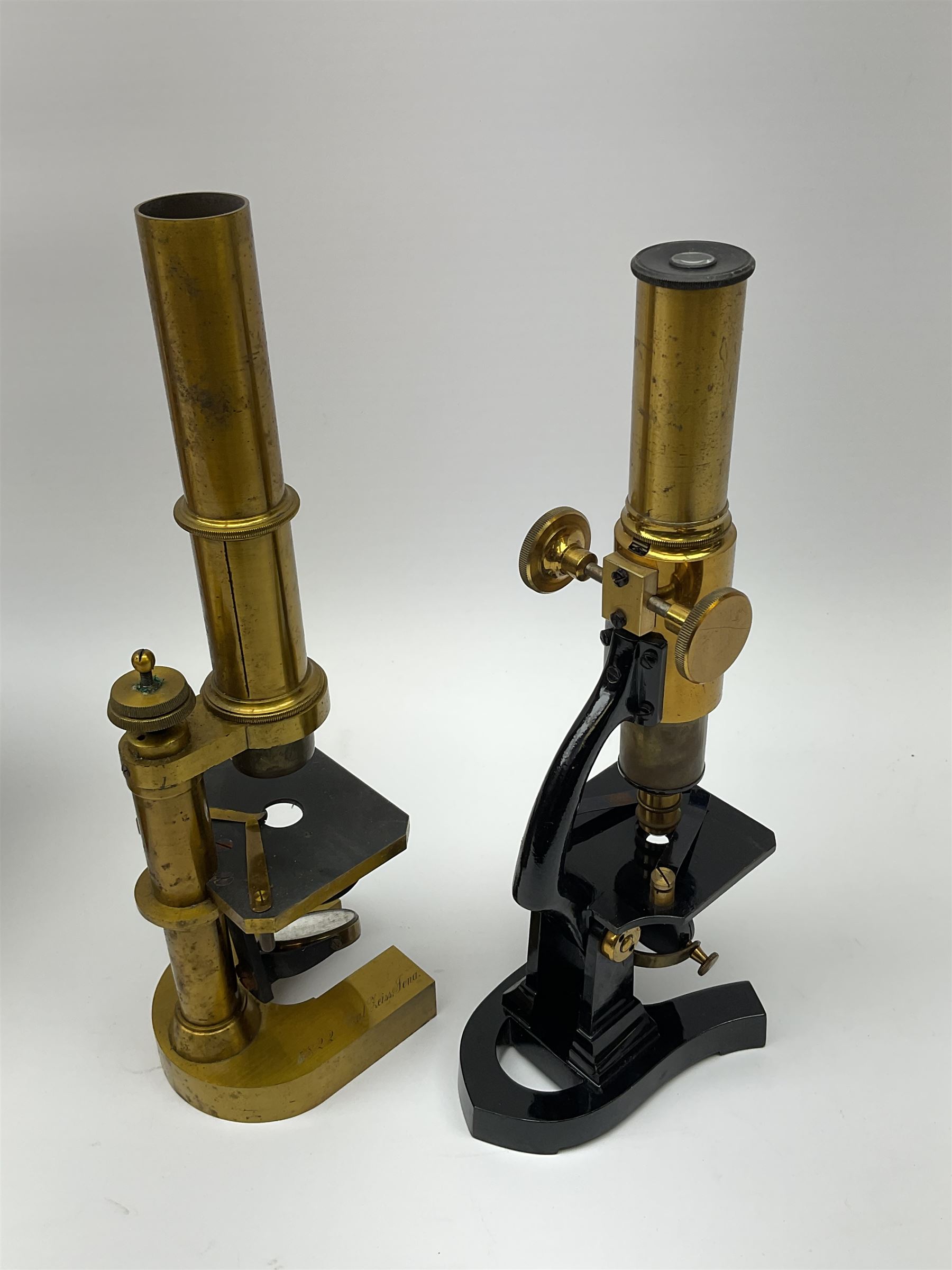 CARL ＺＥＩSS ＪＥＮＡ Carl Zeiss Jena brass monocular microscope | Scientific