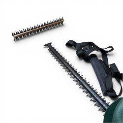 Sovereign 26cc 2 stroke petrol grass trimmer (strimmer), Parkside electric hedge trimmer and a Bosch hedge trimme
