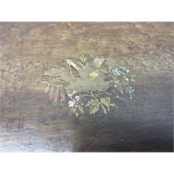 Swiss - 19th-century cylinder music box with three butterfly bells in sight, in a mahogany case with two separately boxed  6” cylinders, glazed viewing lid, 41 tooth comb (one tooth broken) crank key missing, movement untested.