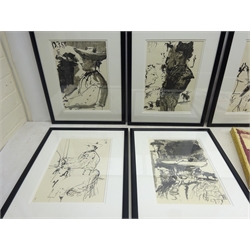  After Pablo Picasso (Spanish 1881-1973): 'Toros y Toreros', five  lithographs pub. Luis Miguel Dominguin 1961, 36cm x 26cm  (5) (with book boards and folio)  