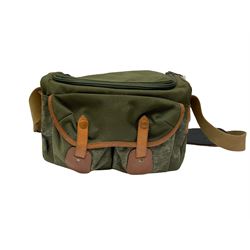 Zenza Bronica S2A medium format camera body, with Nikkor-P '1:2.8 f-75mm' lens, Zenza Bronica Zenzanon MC '1:3.5 f-150mm lens, Zenza Bronica Tele-Converter-E 2x, and two additional film cases. in a Billingham camera bag