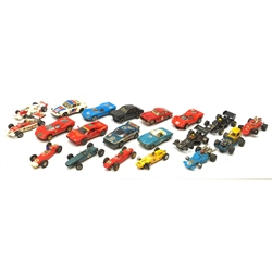 Various makers - twenty slot-racing models by Scalextric, Airfix, Polistil etc, including racing cars, rally cars, saloon cars etc, all unboxed and predominantly for spares or repair