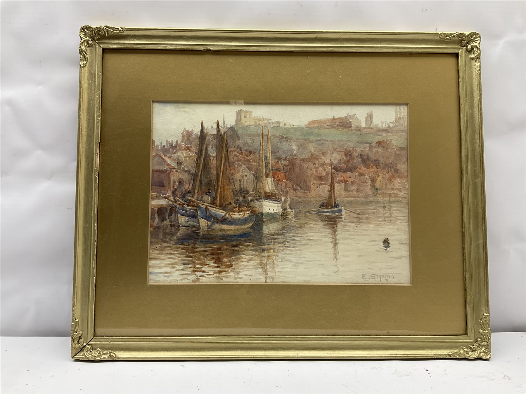Elizabeth Styring (British 1854-1940): Dock End Whitby, watercolour signed 24cm x 34cm 