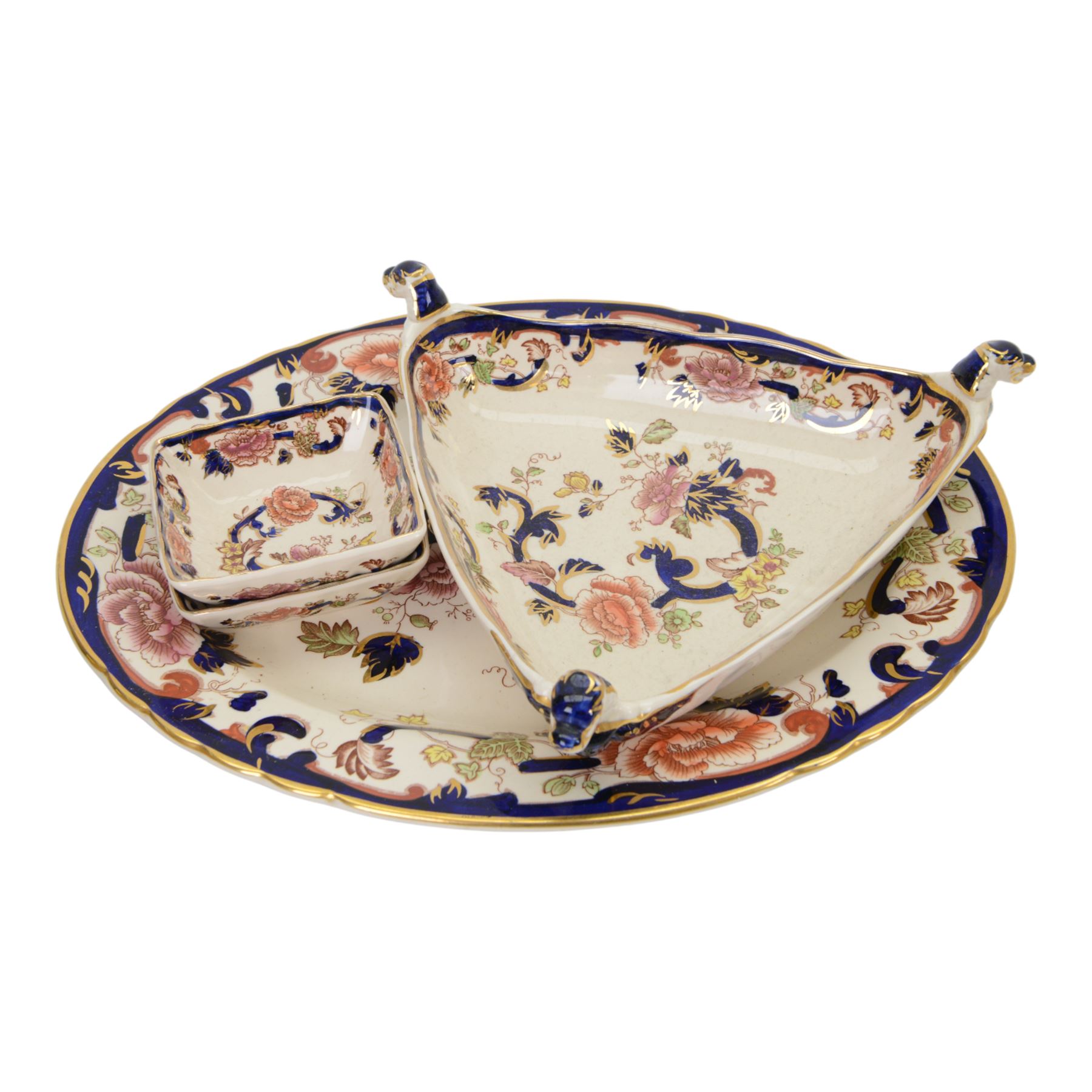 Collection of Mason Mandalay pattern ceramics, to include teapot, jugs, serving bowl, plates etc  