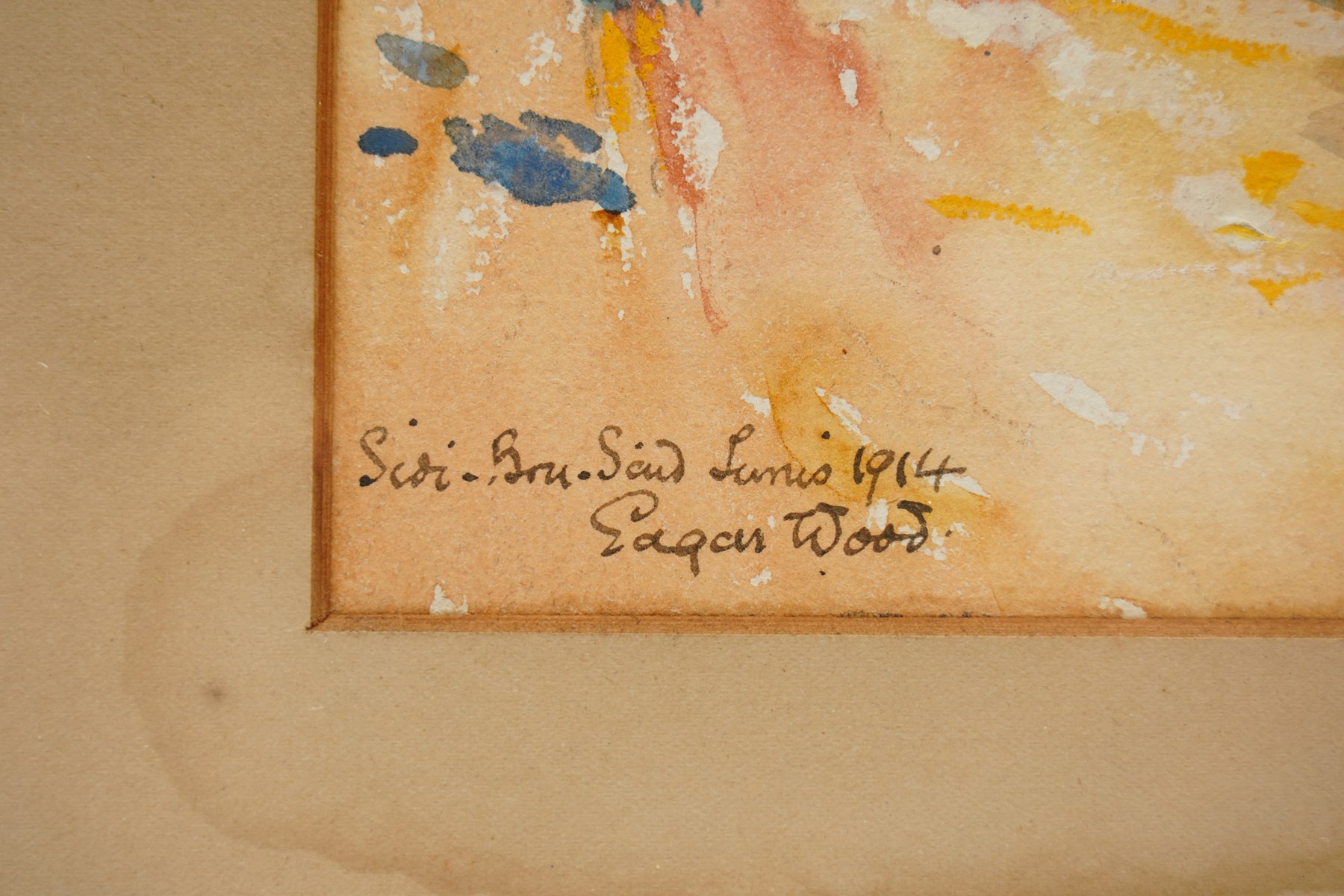 Edgar Wood (British 1860-1935): 'Sidi Bou Said - Tunisia', watercolour signed titled and dated 1914, 30.5cm x 22cm