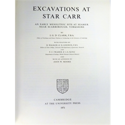  Clarke, J.G.D and others: Excavations at Star Carr, Seamer Scarborough, pub.1971 photo & b/w illust. green cloth, 1vol, Provenance: From the Library of a Private Whitby Collector    