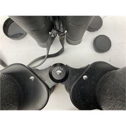 Nine cased pairs of binoculars, to include Embassy 8x40, Tasco 7x35, Zenith 10x50 Field. Opticron 10x50, Swift 8x40 Grand Prix Mk I, etc