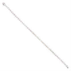 18ct white gold diamond bracelet, forty-eight round brilliant cut diamonds, in a bead sett...