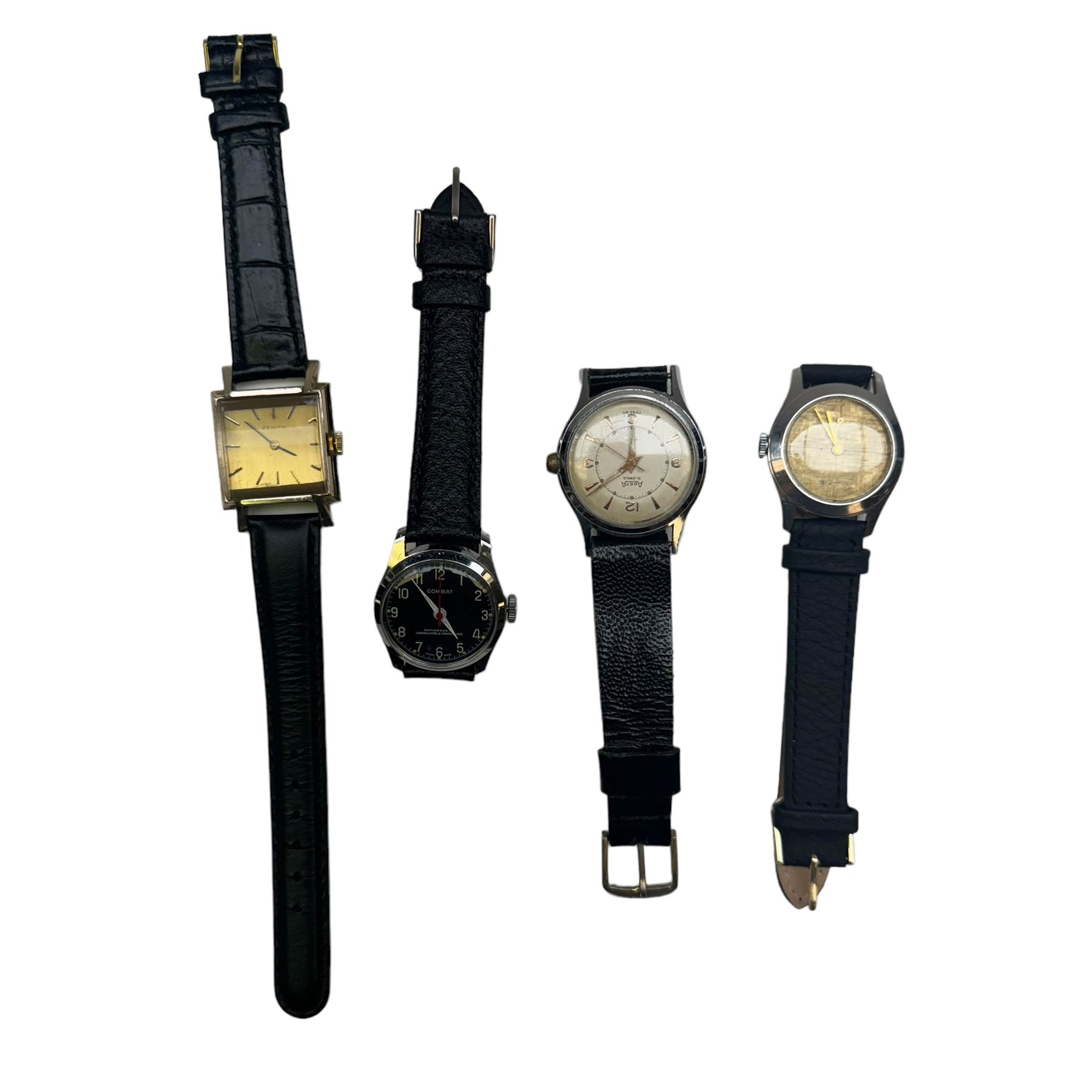 Collection of manual and automatic wristwatches including Zenith, Paul Jobin, Lanco, Nivada, Agefa, Majex, Gruen, Gerrard, Vincit, Oriosa, Bulova and Everite (30)