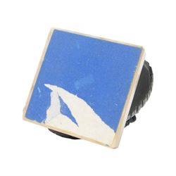 Angelica Maria composite bust, upon a square base, H20cm