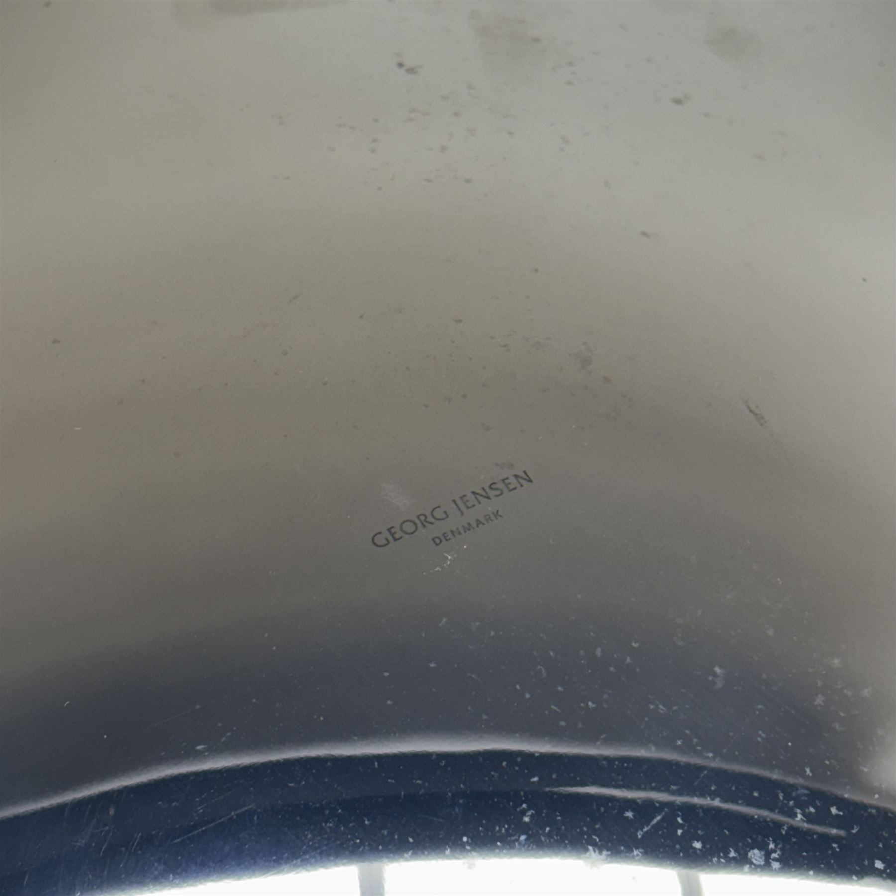 Georg Jensen stainless steel tray designed by Constantin Wortmann, with original box, D40cm