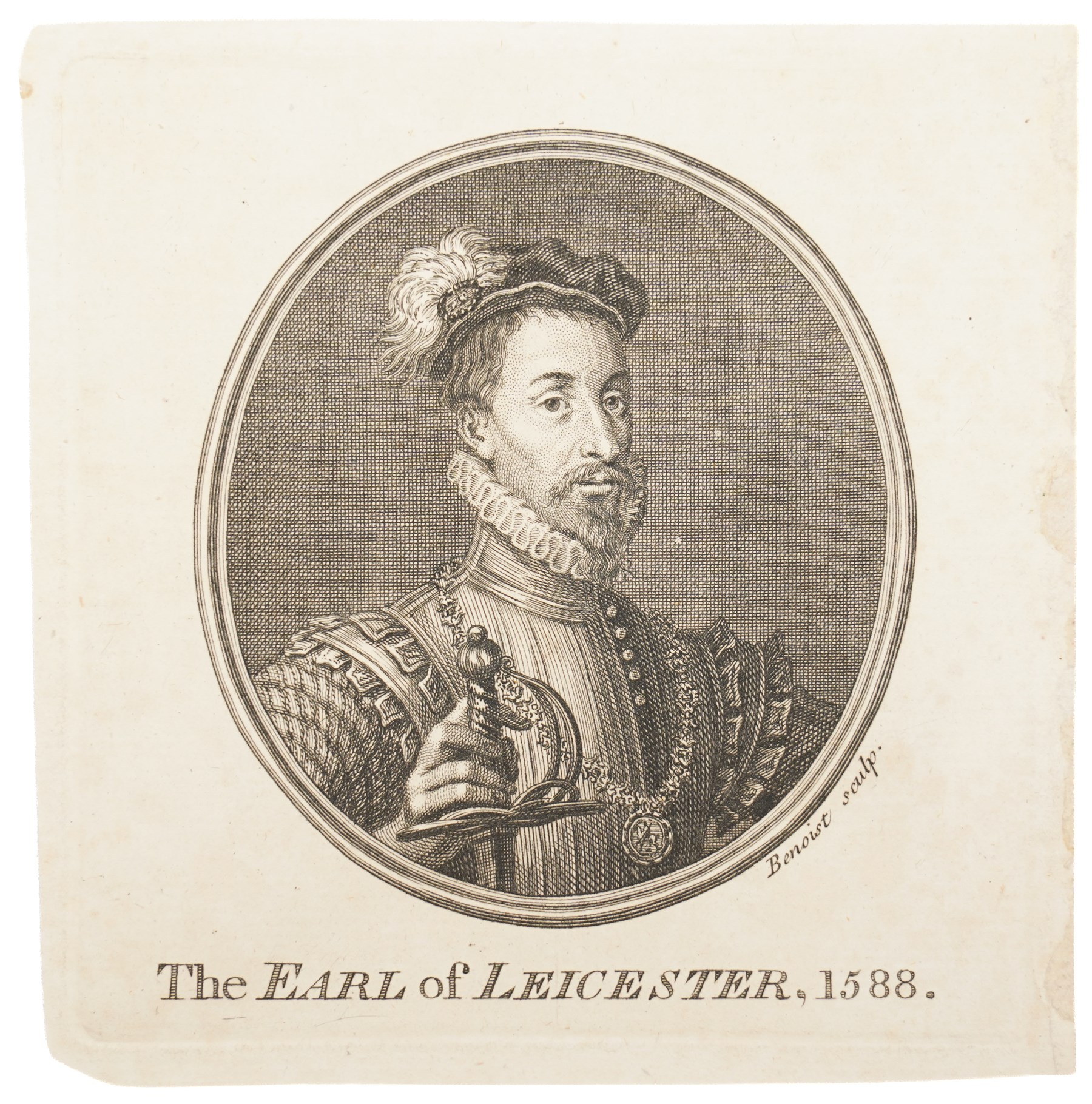 Jonathan Spilsbury (British 1748-1825) after Joshua Reynolds (British 1723-1792): 'The Rt Hon Frederick Howard of Carlisle'; Samuel Freedman (British 1773-1857): 'Baptist Noel - Eare of Gainsborough'; Guillaume Philippe Benoist (French 1725-1770): 'The Earl of Leicester - 1588'; Ignace Fougeron (British late 18th century) after Hans Holbein the Younger (German 1497-1543): 'Edward VI', four portrait engravings max 15.5cm x 11.5cm (4) (unframed)