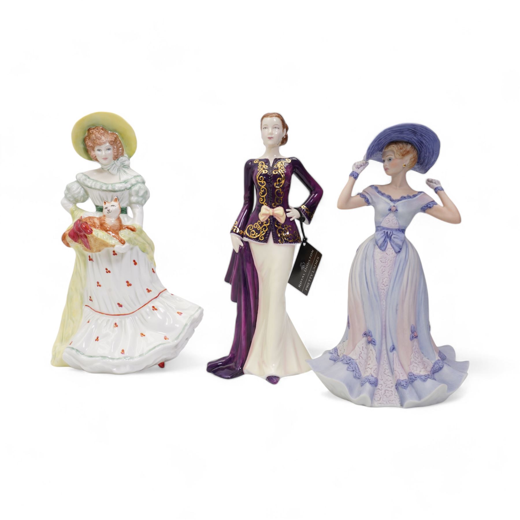 Four Coalport figures comprising Diana Princess of Wales ltd.ed no. 12194/12500, boxed, two Age of Elegance; First Waltz and Regents Park and Beau Monde Juliette, together with two Limited Edition Royal Worcester figures comprising Sweet Rose, no.3694/9500, and Sweet Violet, no. 3694/9500 and others figures (10)