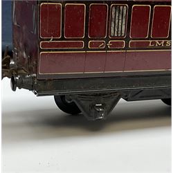 Hornby '0' gauge - Passenger Set No.21 with clockwork No.20 type 0-4-0 tender locomotive No.60985, two coaches and track, boxed; and Tank Passenger Set No.101 for spares or repair with clockwork No.101 type 0-4-0 tank locomotive No.2270, three coaches and track, boxed (2)