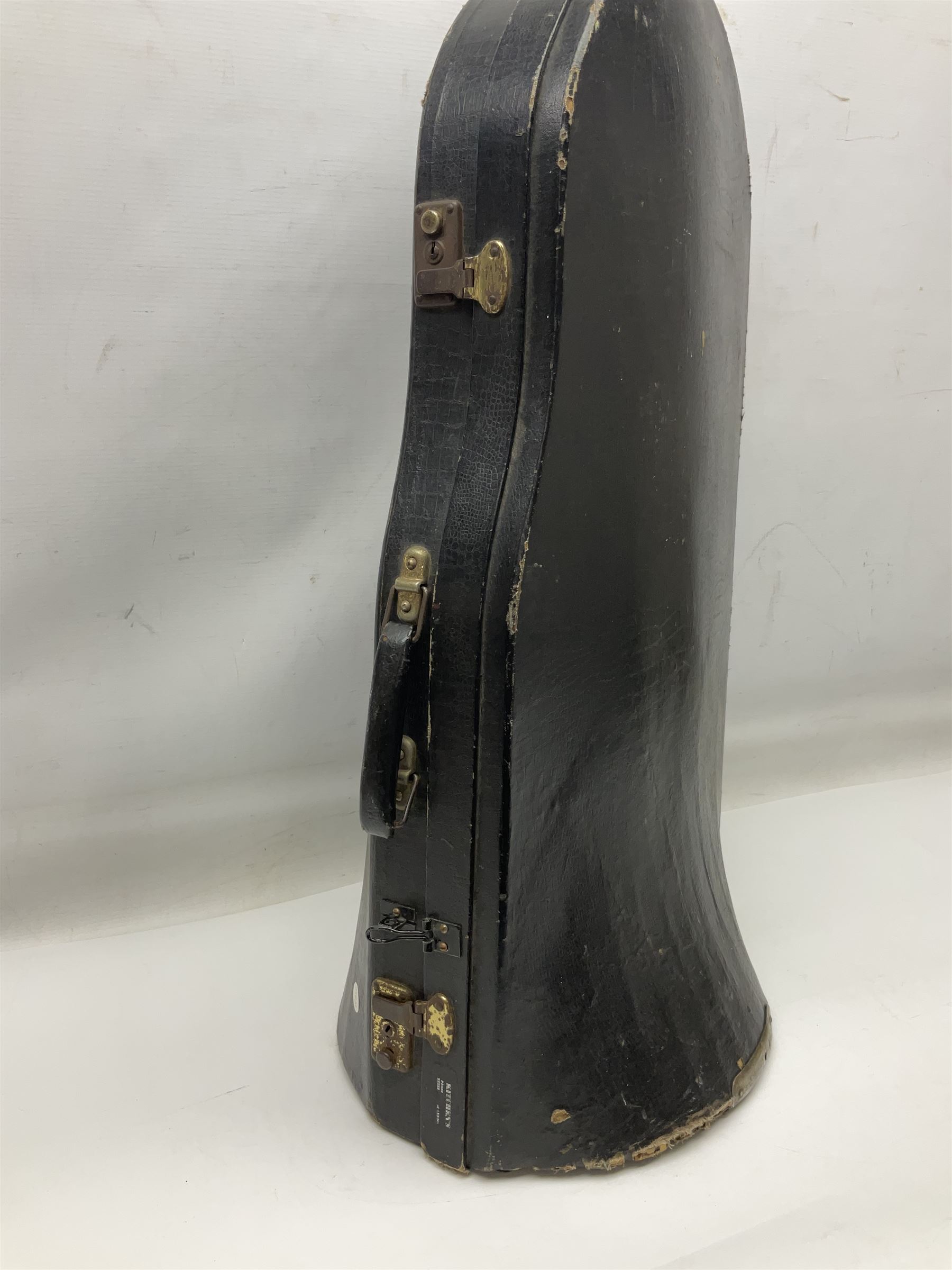 Boosey & Co Class A silver plated four-valve euphonium, serial no.117918 L62cm; in carrying case