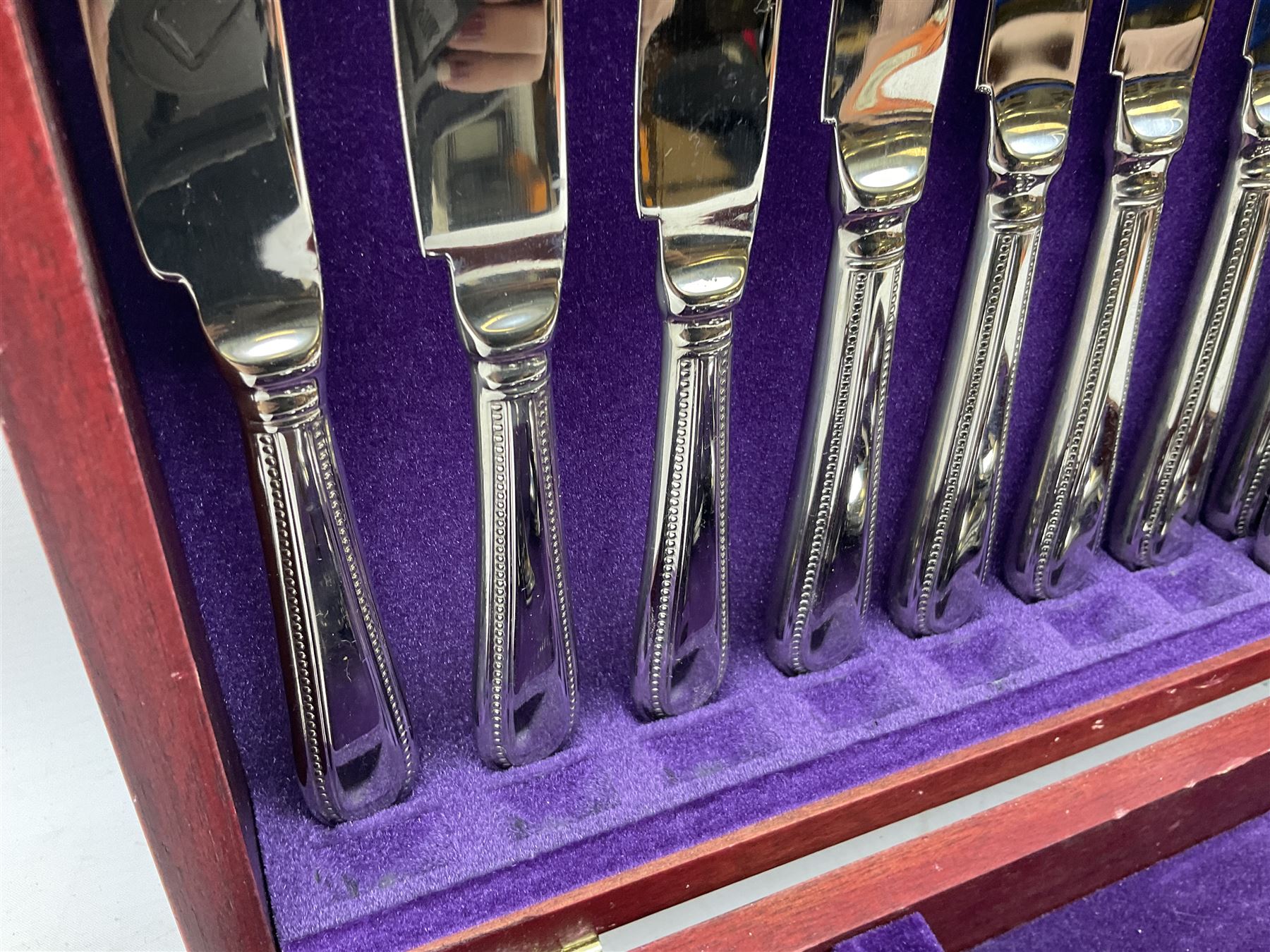 Arthur Price cased canteen of stainless steel cutlery (56) 