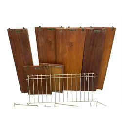 BFB-HYLLAN - collection of 'String' 1950s/60s teak wall shelving - four deep ladders (77cm x 28cm); two narrow ladders (78cm x 18cm); various shelves 