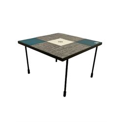 G-Plan teak occasional occasional table, tile top; and a retro tile top table (2)